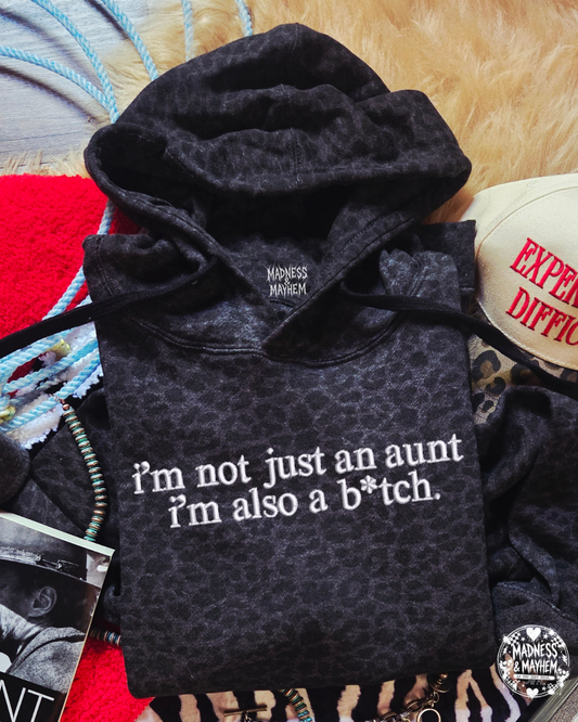 Not just an aunt leopard Hoodie