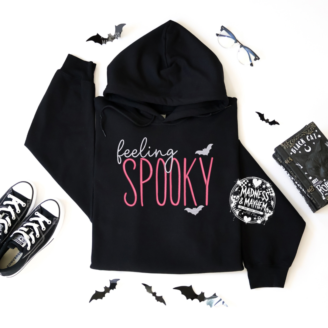 Feeling spooky Embroidered Hoodie