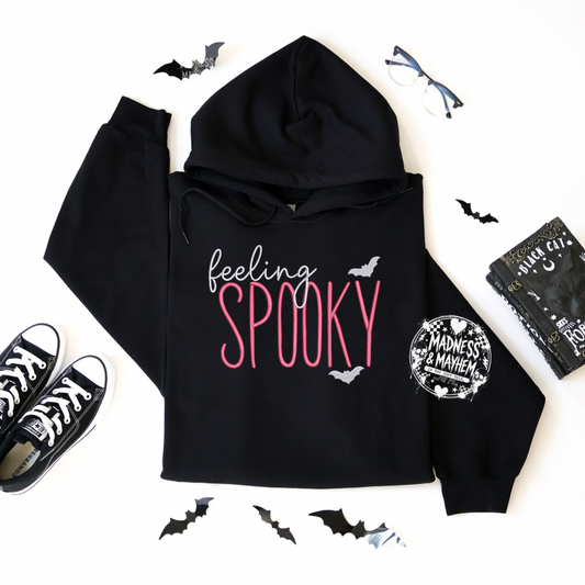 Feeling spooky Embroidered Hoodie