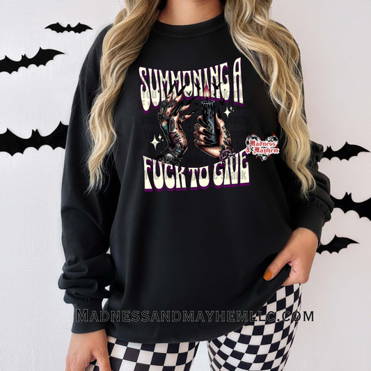 Summoning a fuck long sleeve tee