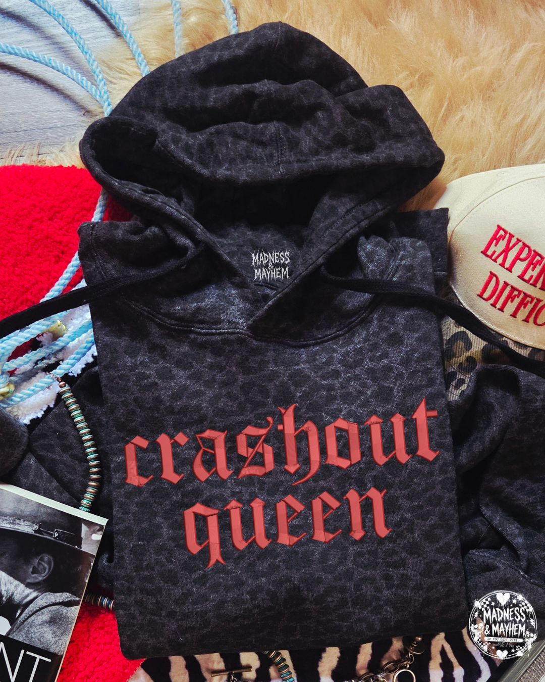 Crashout queen leopard Hoodie