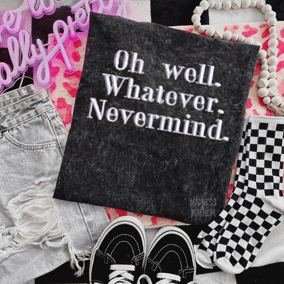 Oh well Embroidered Mineralwash Tshirt