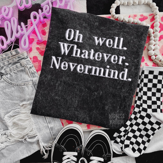 Oh well Embroidered Mineralwash Tshirt