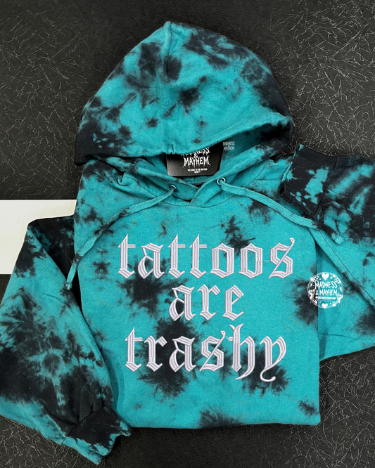 Teal tattoos are trashy embroidered Hoodie