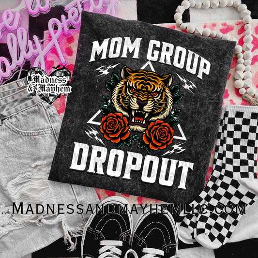 Mom group dropout mineral wash tee