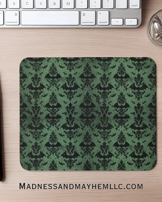 Green bats Mouse Pad