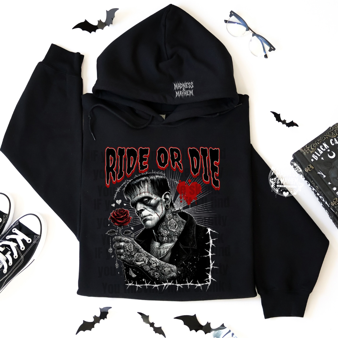 Ride or die Frankenstein hoodie