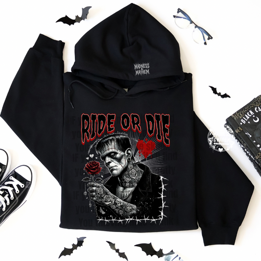 Ride or die Frankenstein hoodie