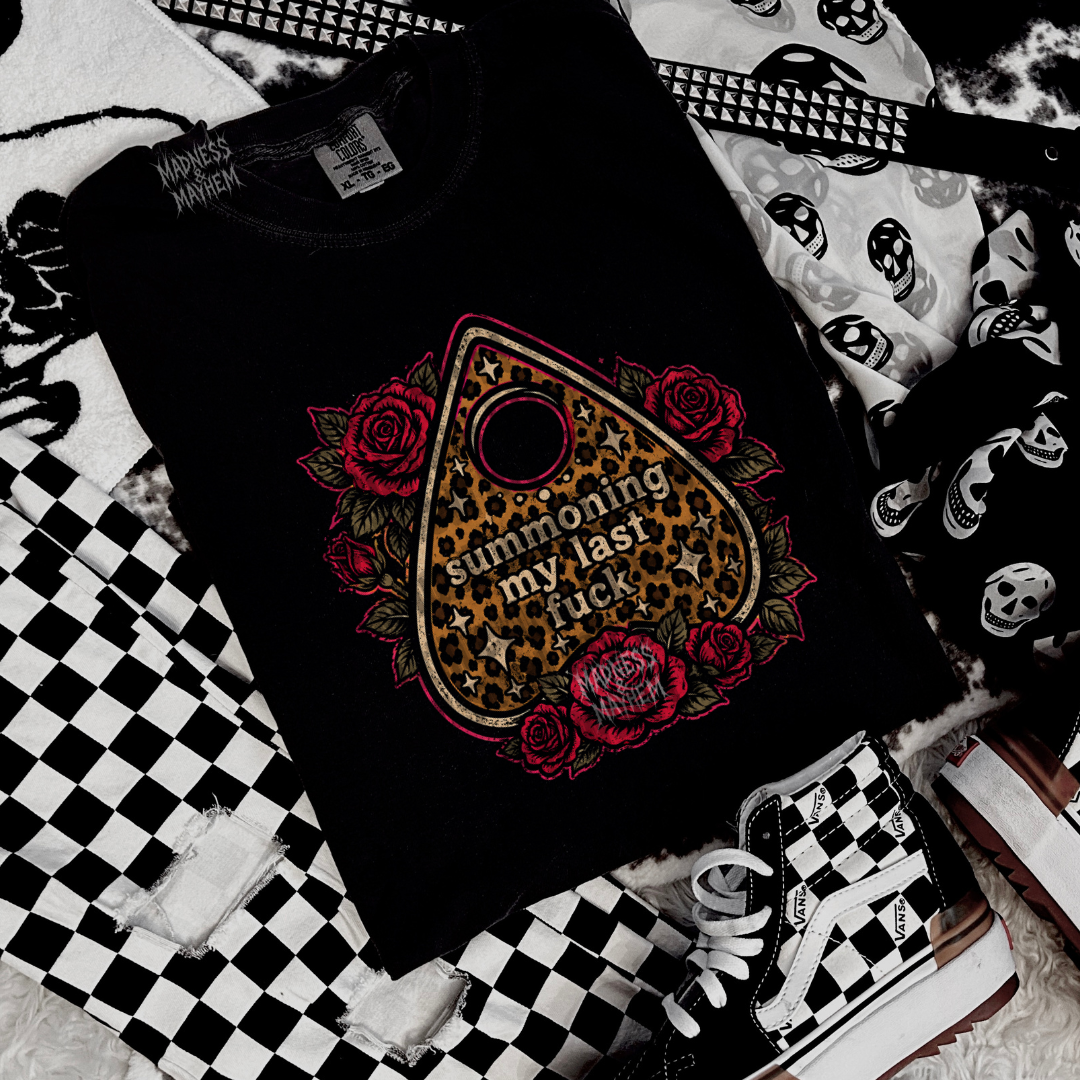 leopard summoning my last fuck tshirt
