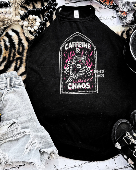 caffiene & chaos rockstar tank