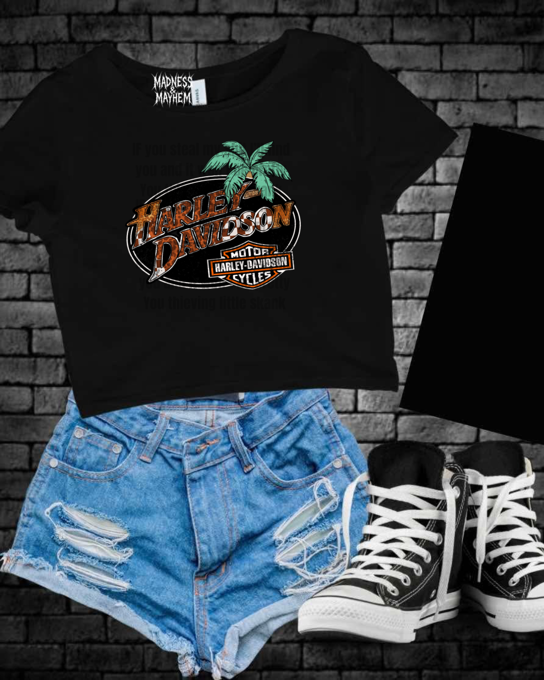 Palm tree Harley Cropped Tee