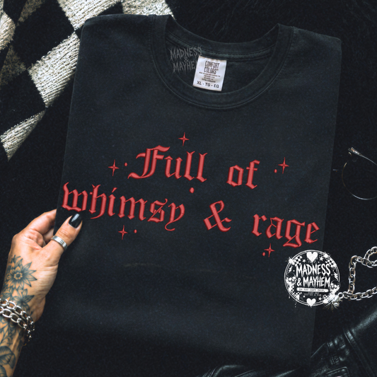 Whimsy & rage  embroidered tshirt