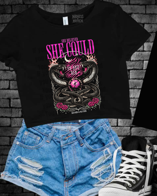 she believed she could Cropped Tee