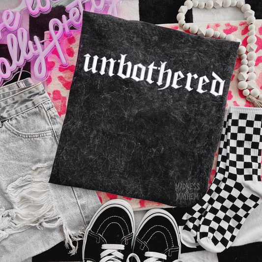 Unbothered Embroidered Mineralwash Tshirt