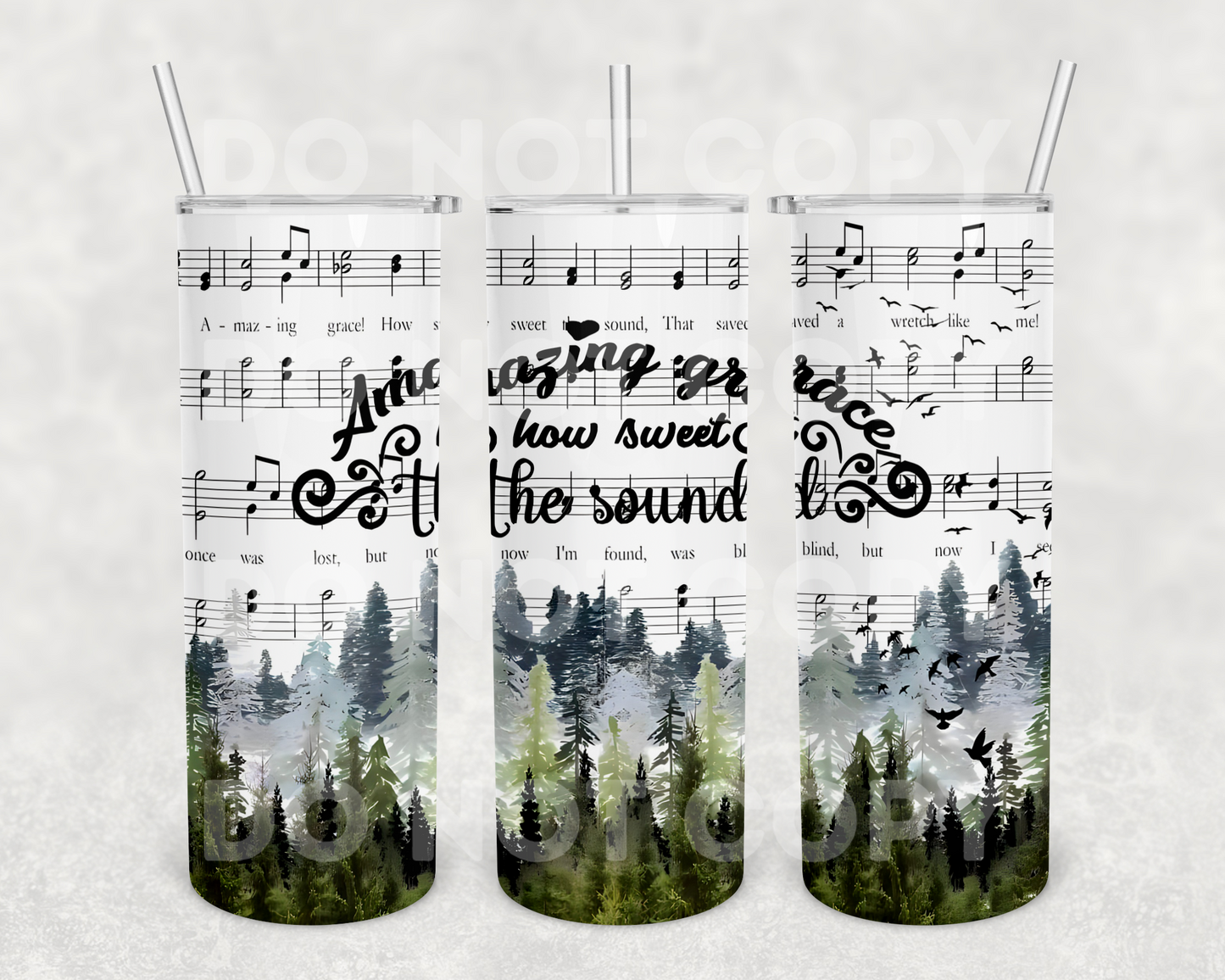 Amazing Grace 20z Tumbler Wrap (sublimation transfer)