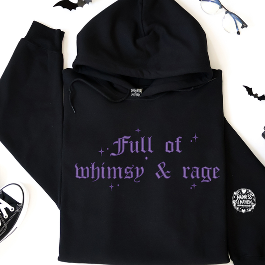 Whimsy & rage  embroidered Hoodie