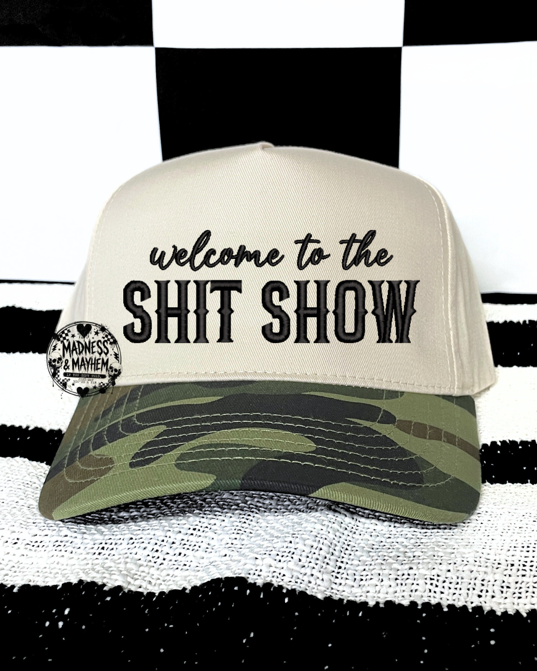 camo shit show embroidered Hat