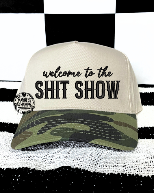 camo shit show embroidered Hat