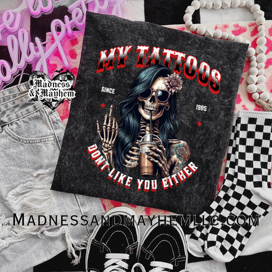 My tattoos mineral wash tee