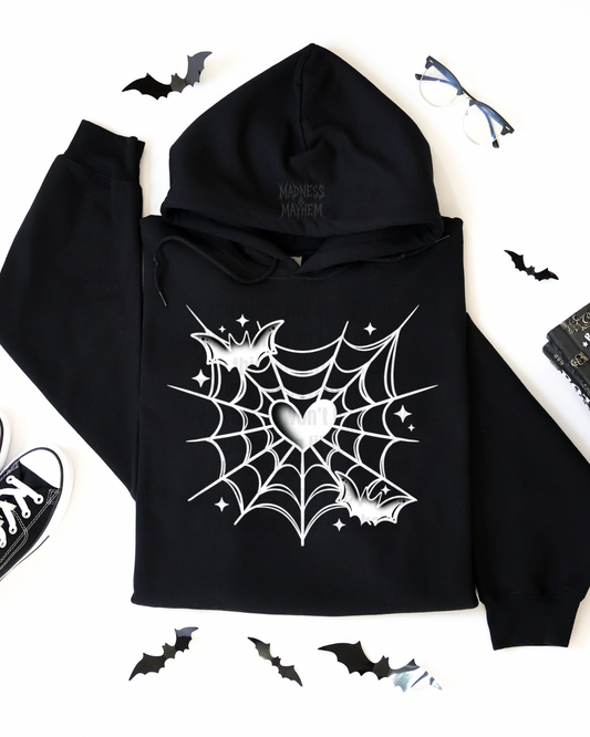 Heart web hoodie