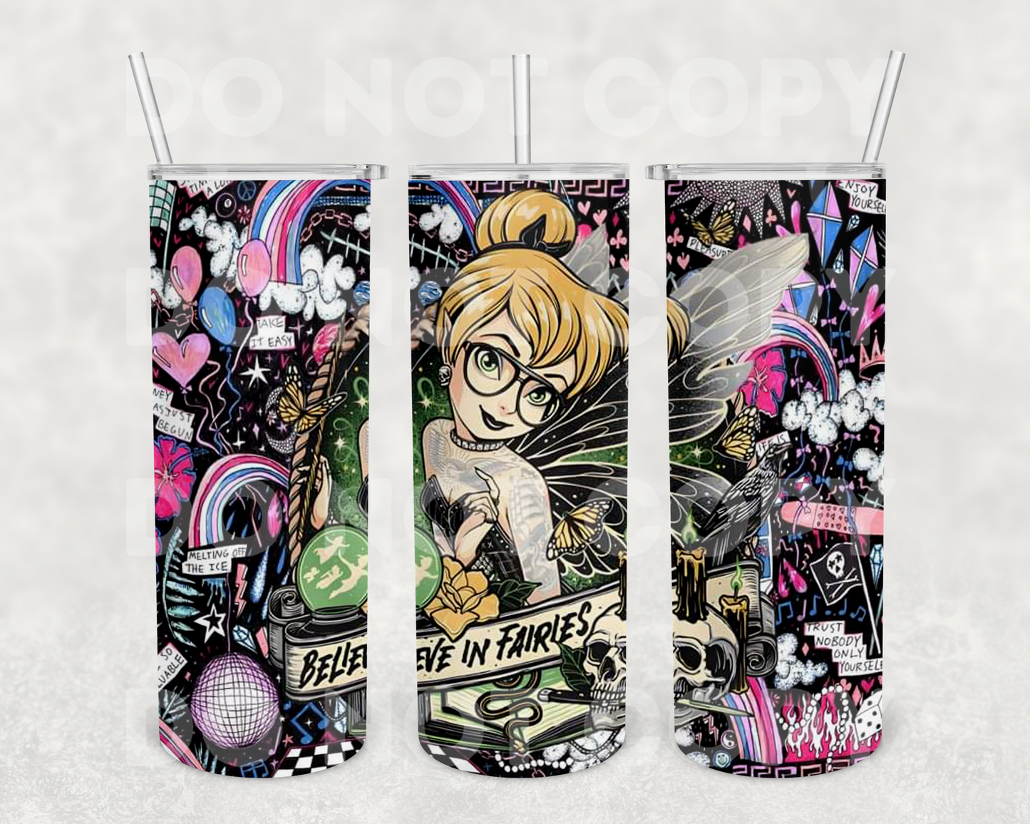 Believe In Fairies 20z Tumbler Wrap (sublimation transfer)