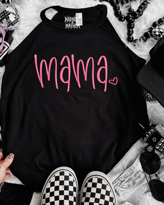 Mama heart embroidered rockstar tank
