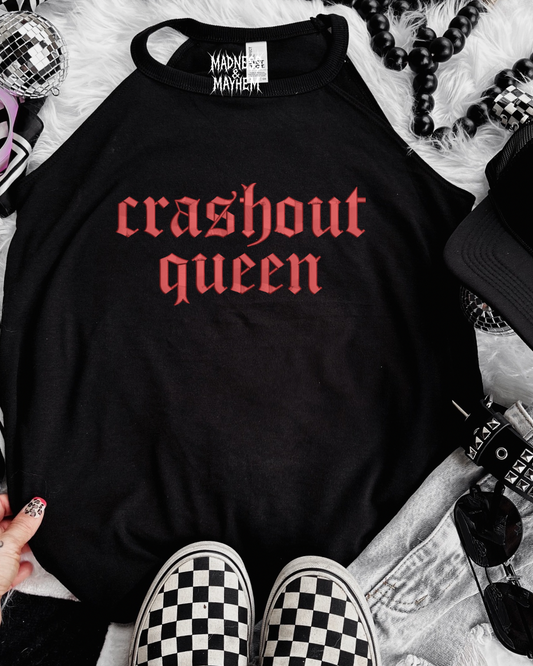 Crashout queen embroidered rockstar tank