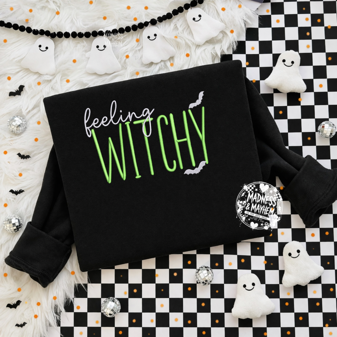 Feeling witchy embroidered sweatshirt