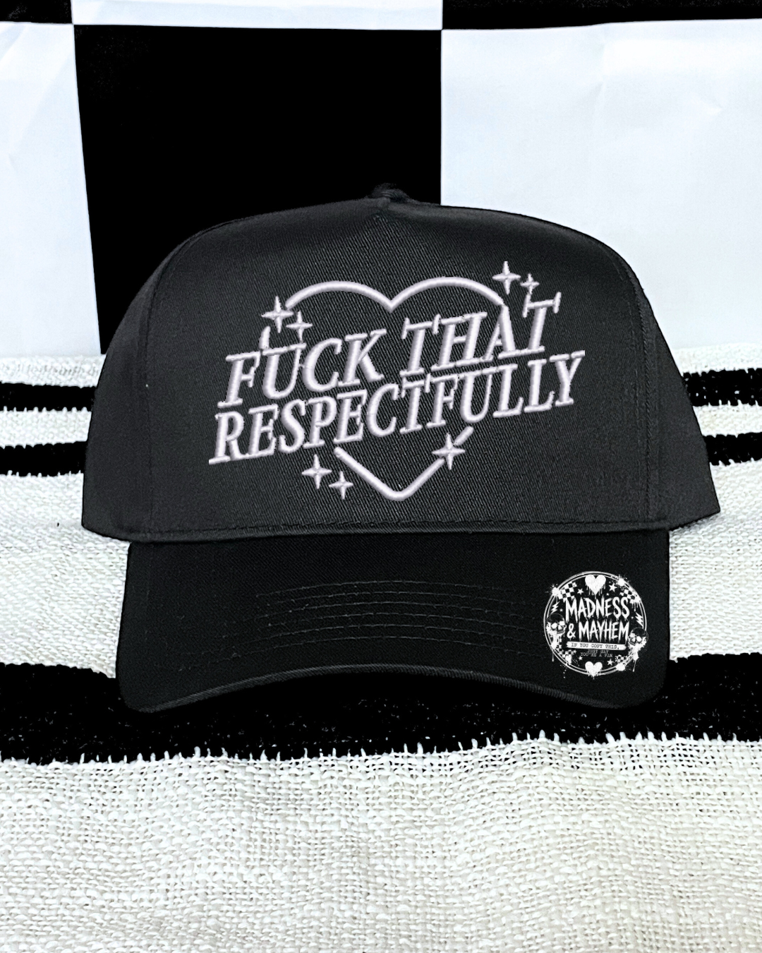 Fuck that embroidered Black Hat