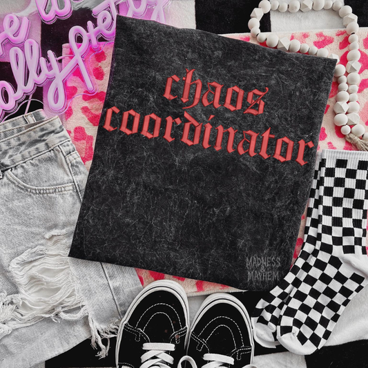 Chaos coordinator Embroidered Mineralwash Tshirt