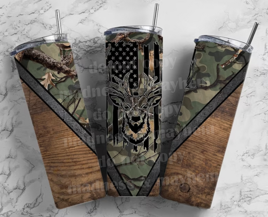 Camo Deer 20z Tumbler Wrap (sublimation transfer)