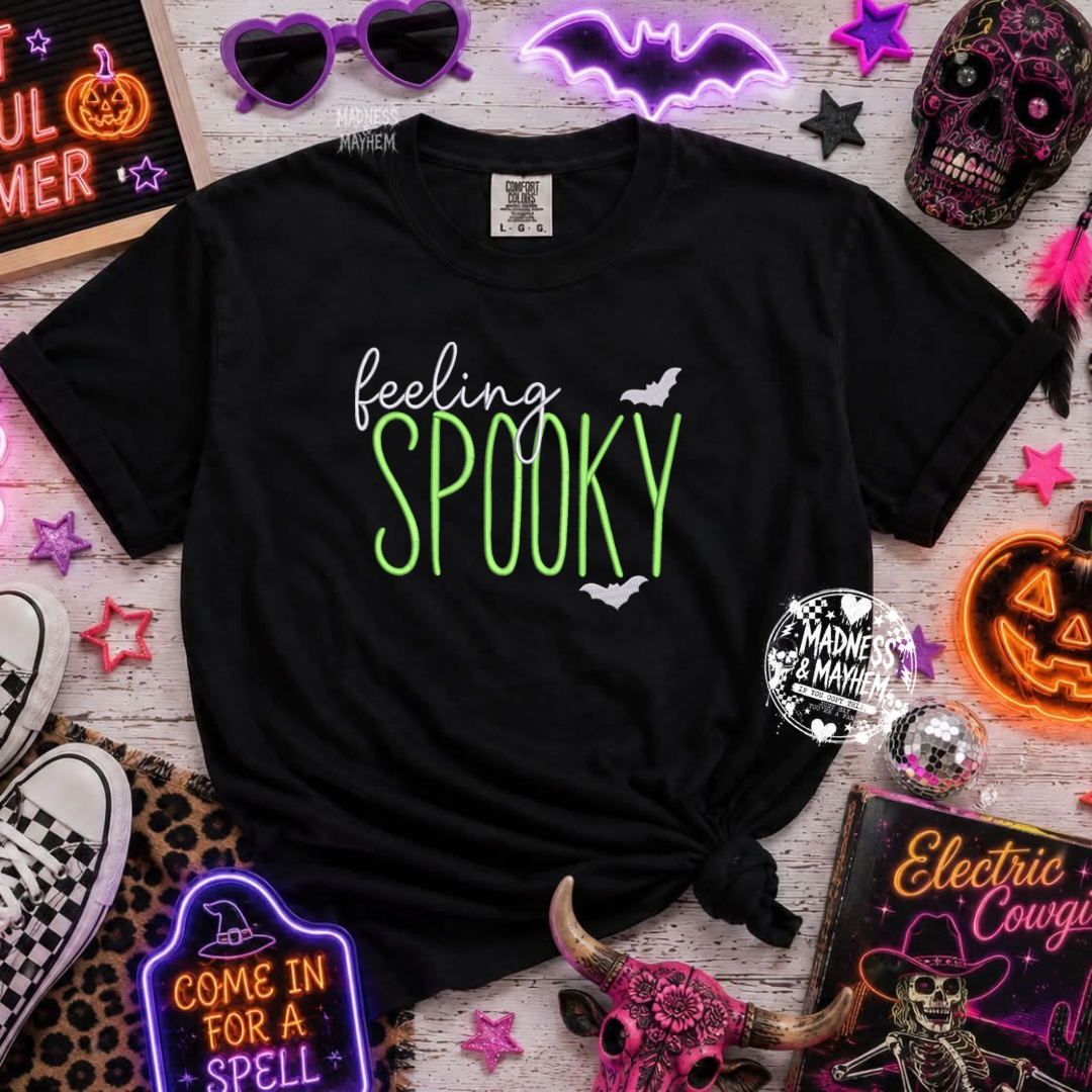 Feeling spooky embroidered tshirt