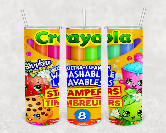 Crayola Markers 20z Tumbler Wrap (sublimation transfer)