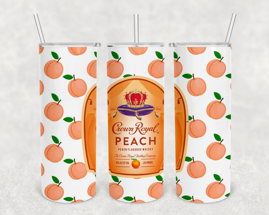 Peach Crown 20z Tumbler Wrap (sublimation transfer)