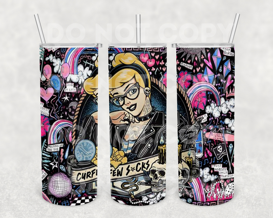 Curfew Sucks 20z Tumbler Wrap (sublimation transfer)