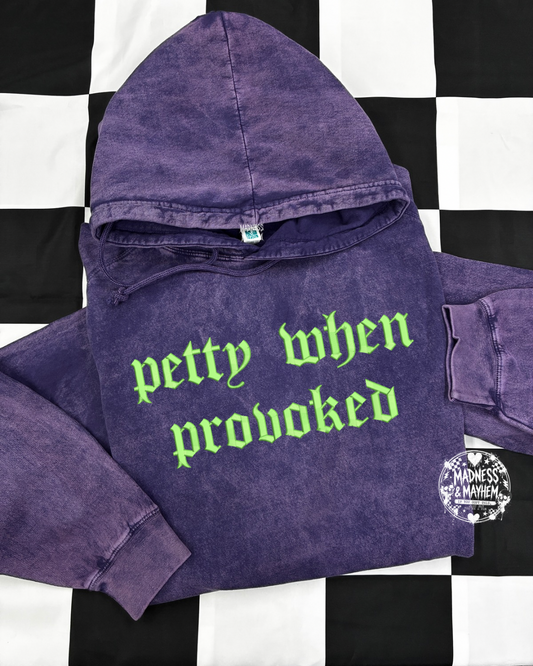 Purple petty when provoked mineral wash Hoodie