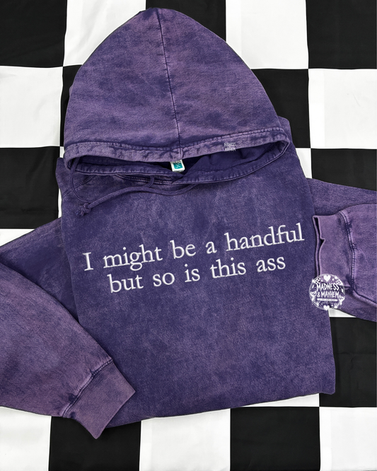 Purple handful mineral wash Hoodie