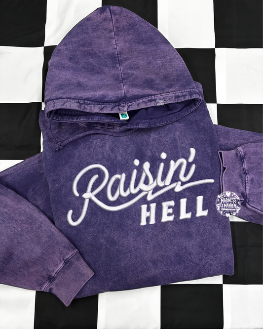 Purple raisin hell mineral wash Hoodie