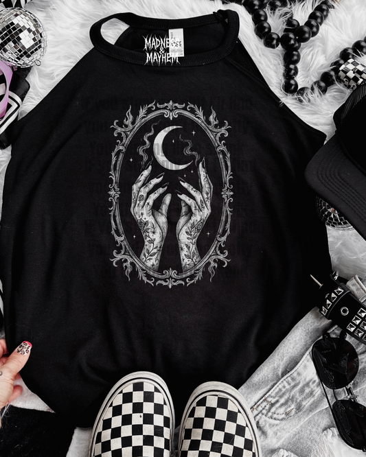 Crescent moon rockstar tank