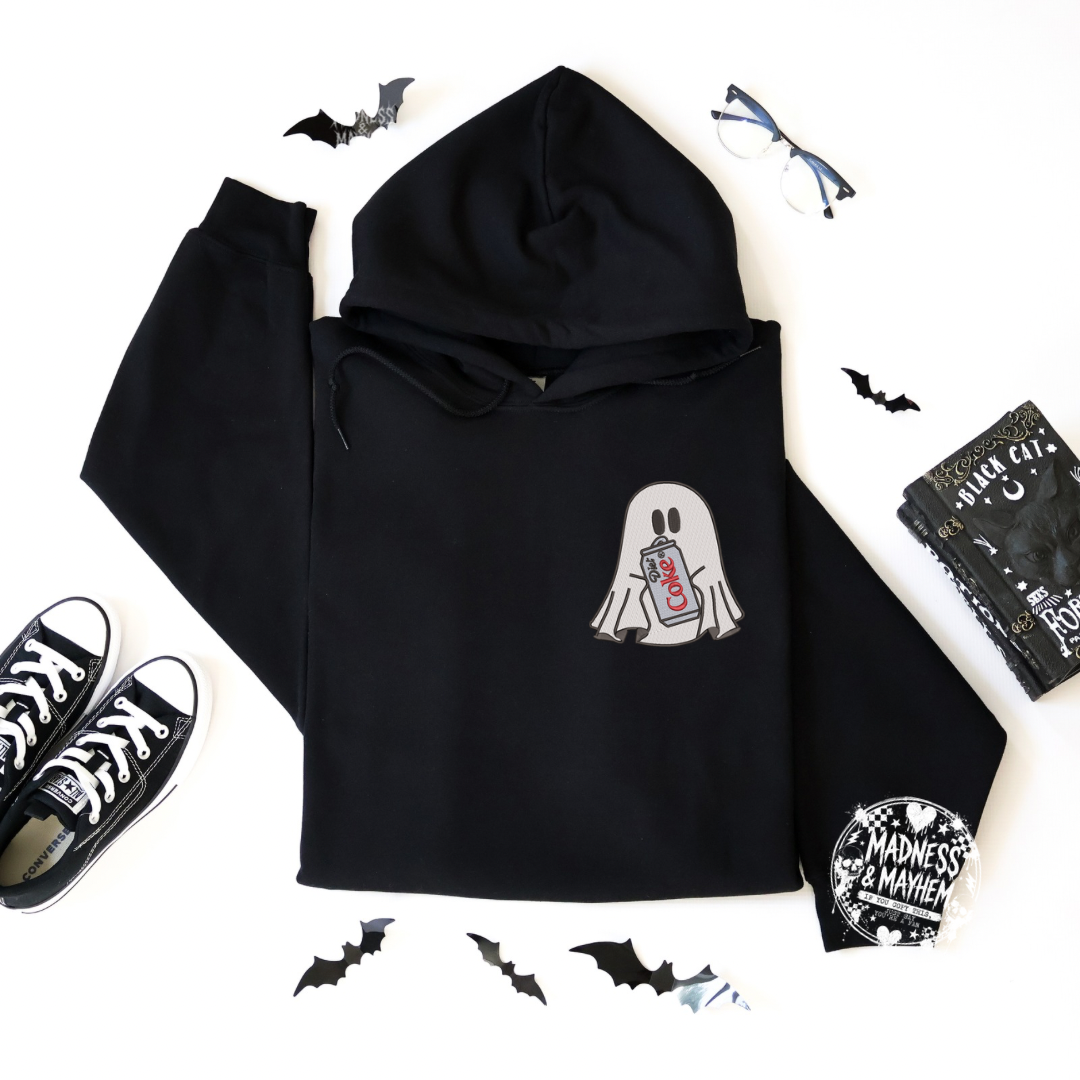 Diet Coke ghost Embroidered Hoodie