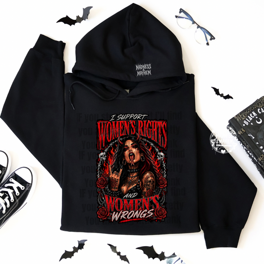 Women’s rights & wrongs hoodie