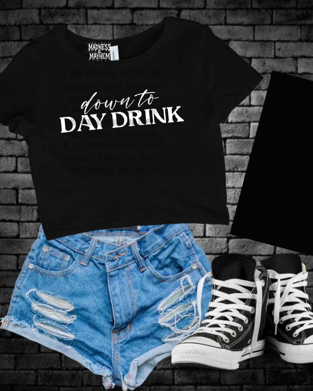 Down to day drink Cropped Tee
