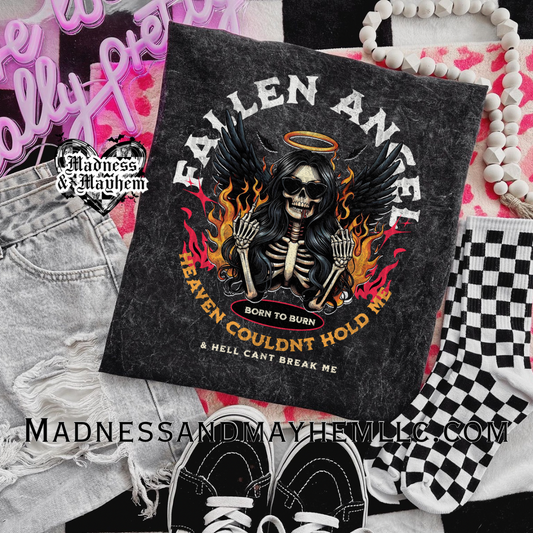 Fallen angel mineral wash tee