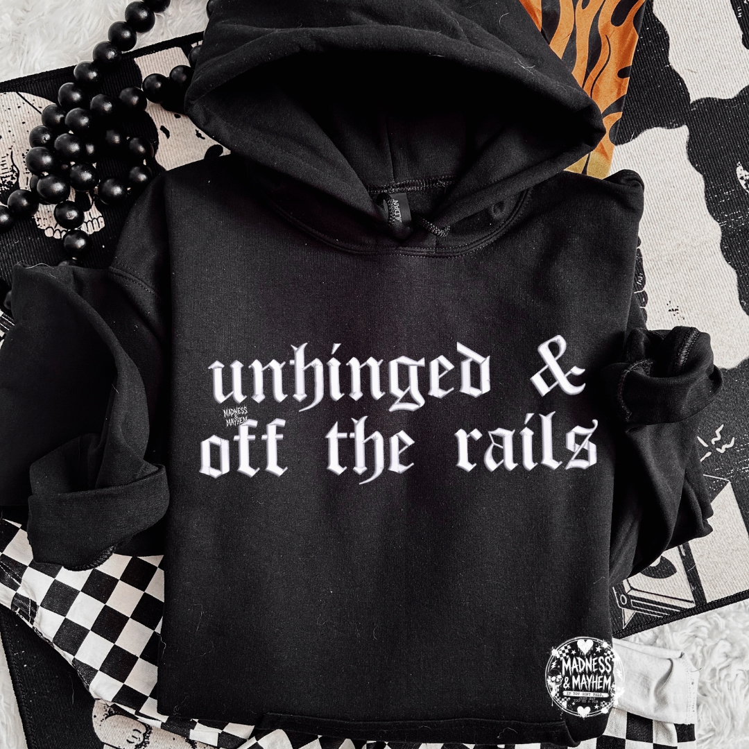 Off the rails Embroidered Hoodie