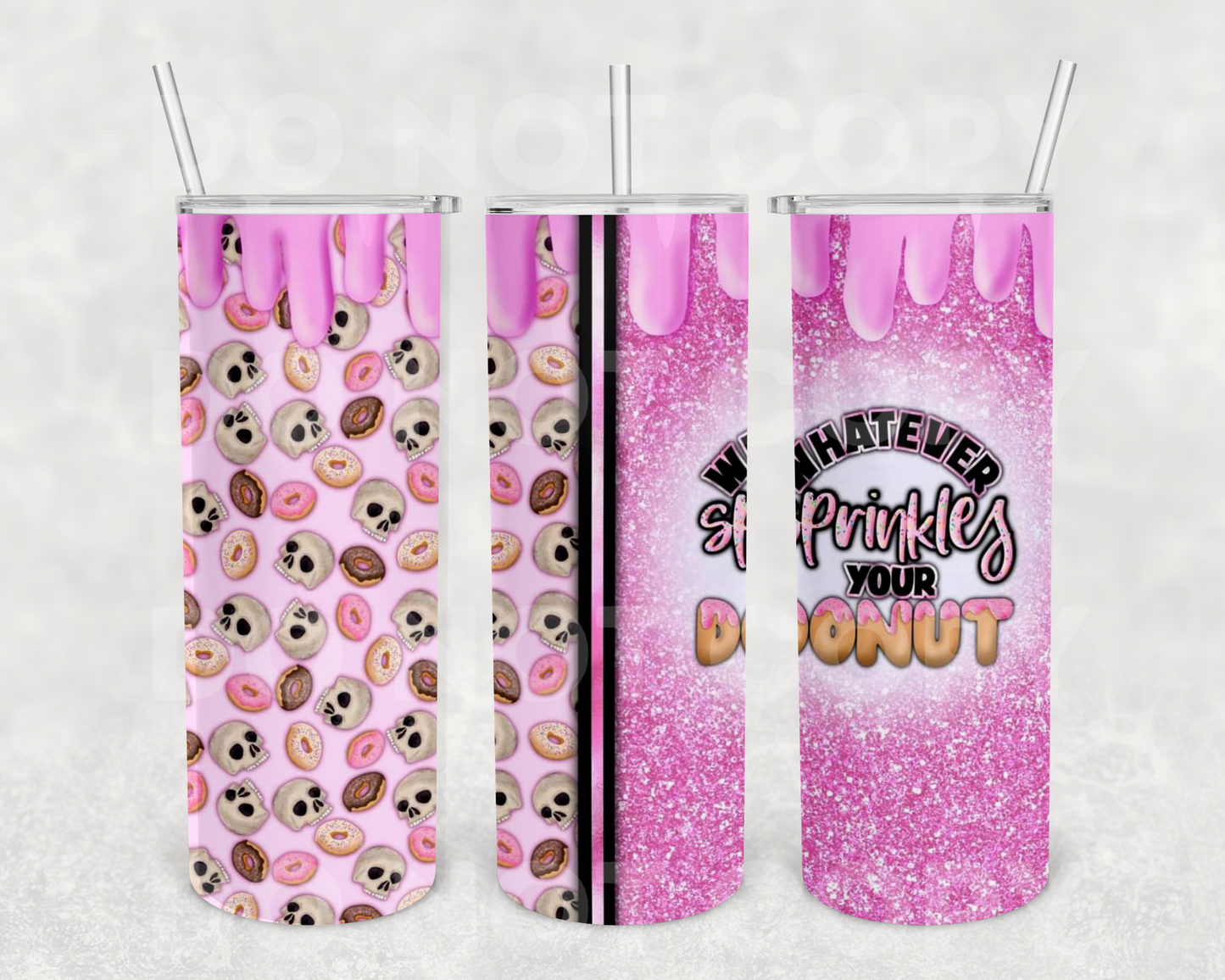 Skull donuts 20z Tumbler Wrap (sublimation transfer)