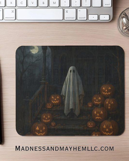 Porch ghost Mouse Pad