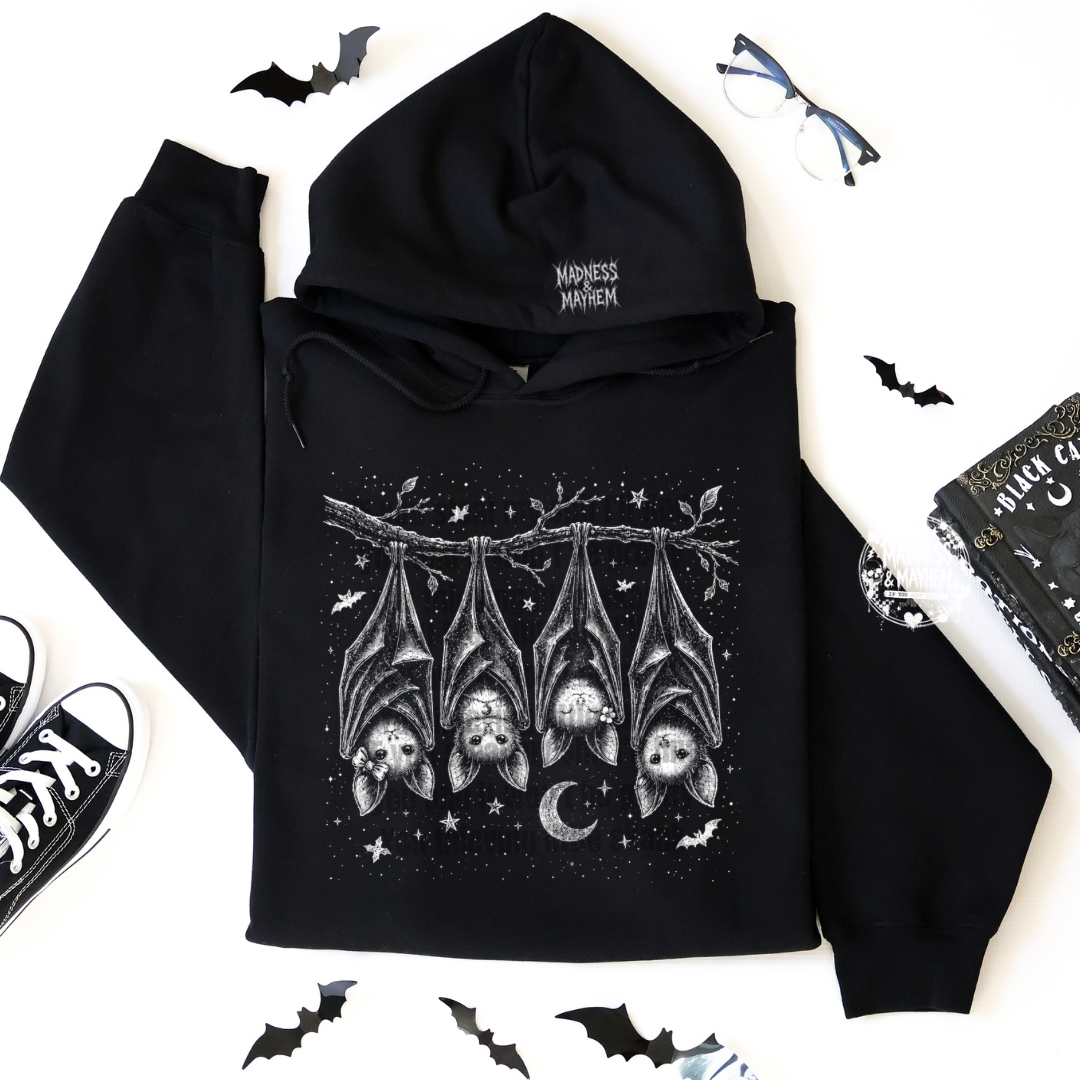 Hanging bats hoodie