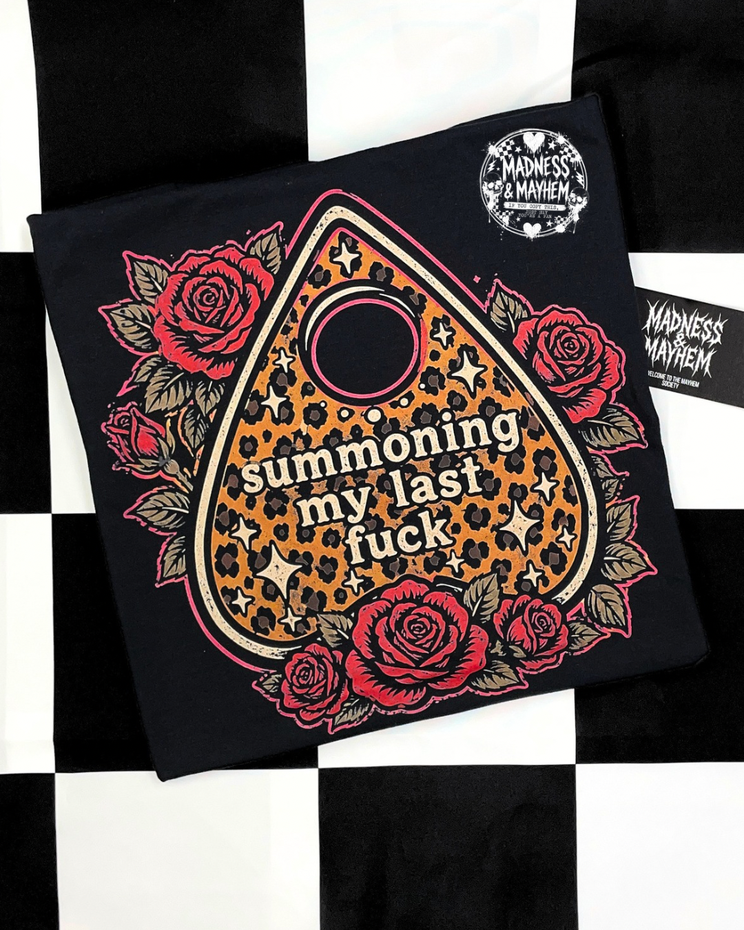 leopard summoning my last fuck tshirt