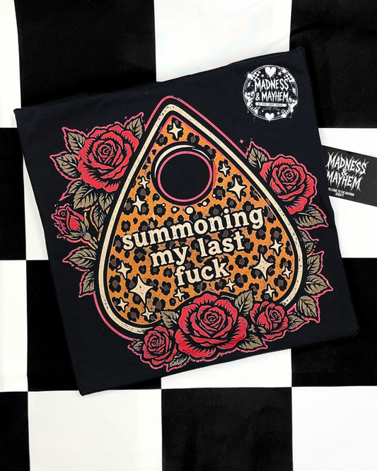 leopard summoning my last fuck tshirt