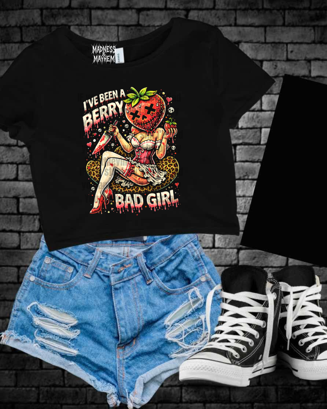 Berry bad girl Cropped Tee